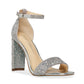 Betsey Johnson Women's Rina Block-Heel Dress Sandals Gray Size 5 M
