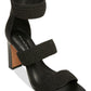 Steve Madden Women's Jelly Leather Woven Dress Heels Black Size 9.5
