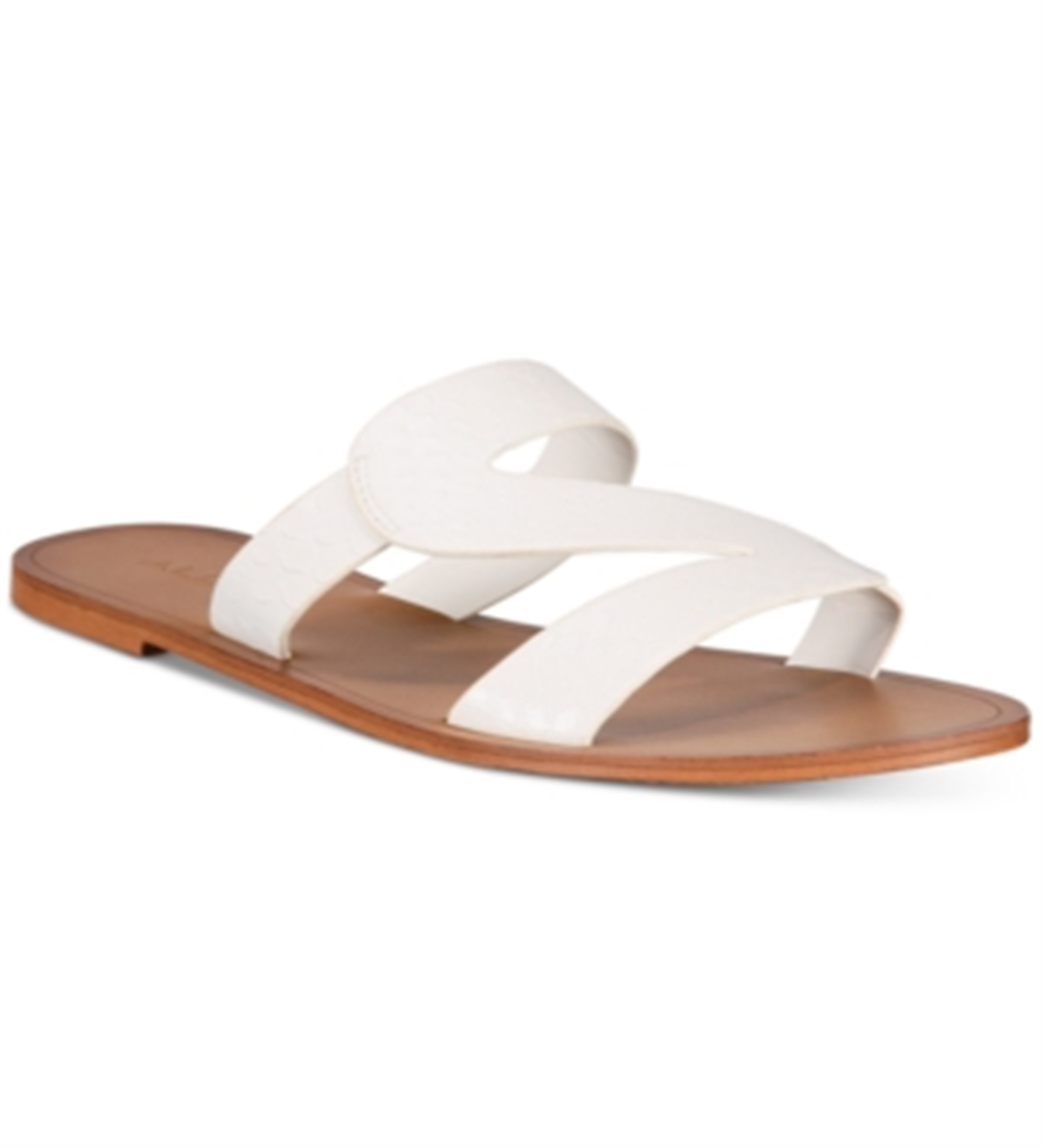Aldo Women's Falema Flat Sandals White Size 6.5 B