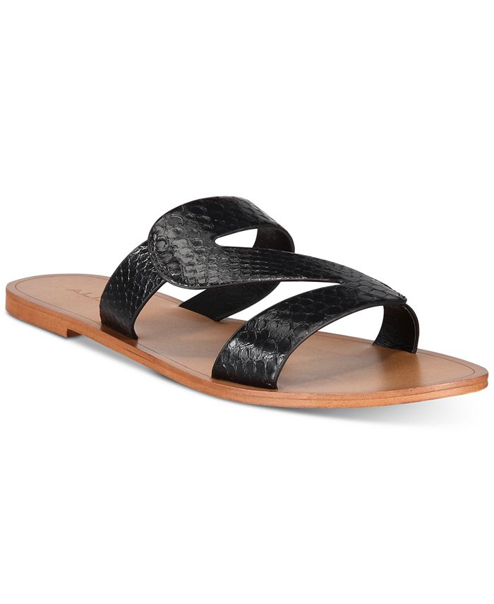 Aldo Women's Falema Flat Sandals Black Size 5 B