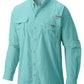 Columbia Men's Bahama Ii Long Sleeve Shirt Blue Size X-Large