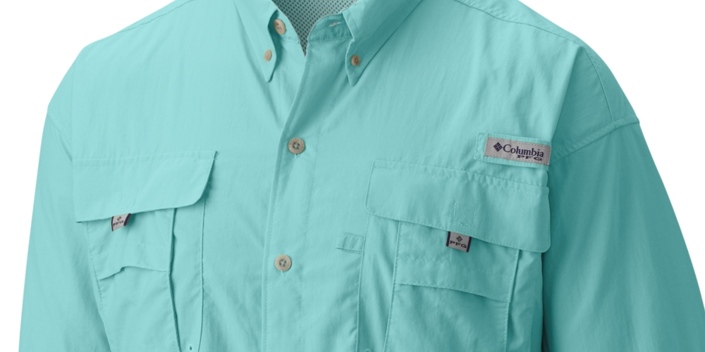 Columbia Men's Bahama Ii Long Sleeve Shirt Blue Size X-Large