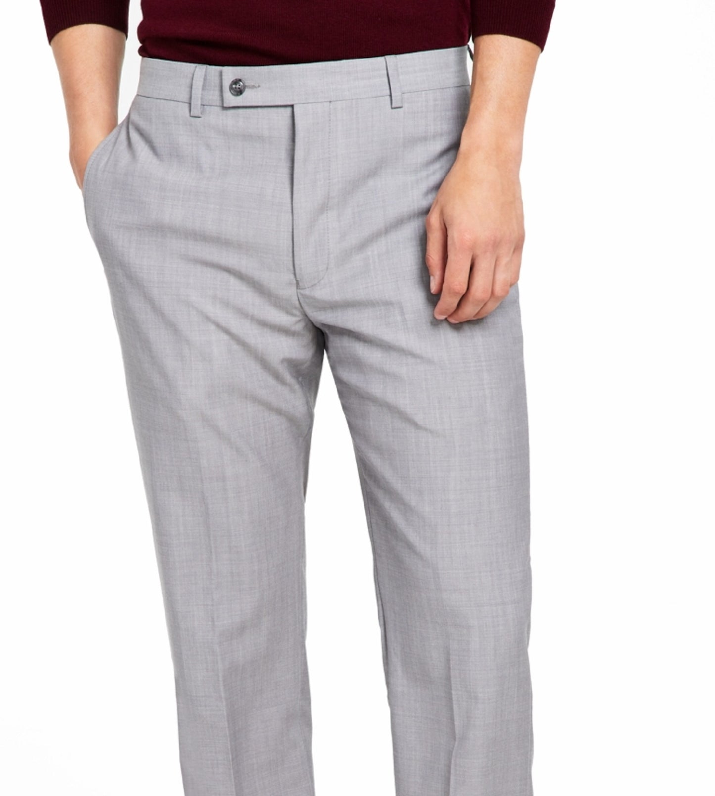 Calvin Klein Men's Infinite Stretch Solid Slim Fit Pants Gray Size 34X32