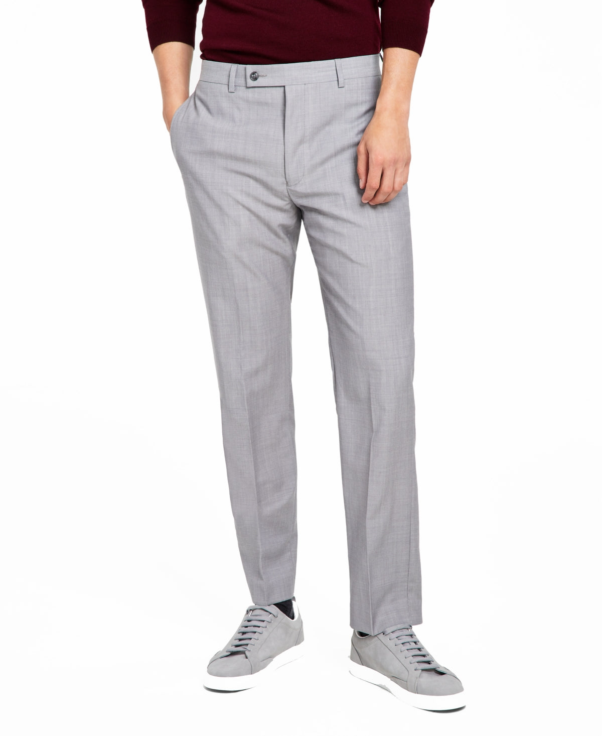Calvin Klein Men's Infinite Stretch Solid Slim Fit Pants Gray Size 36x30