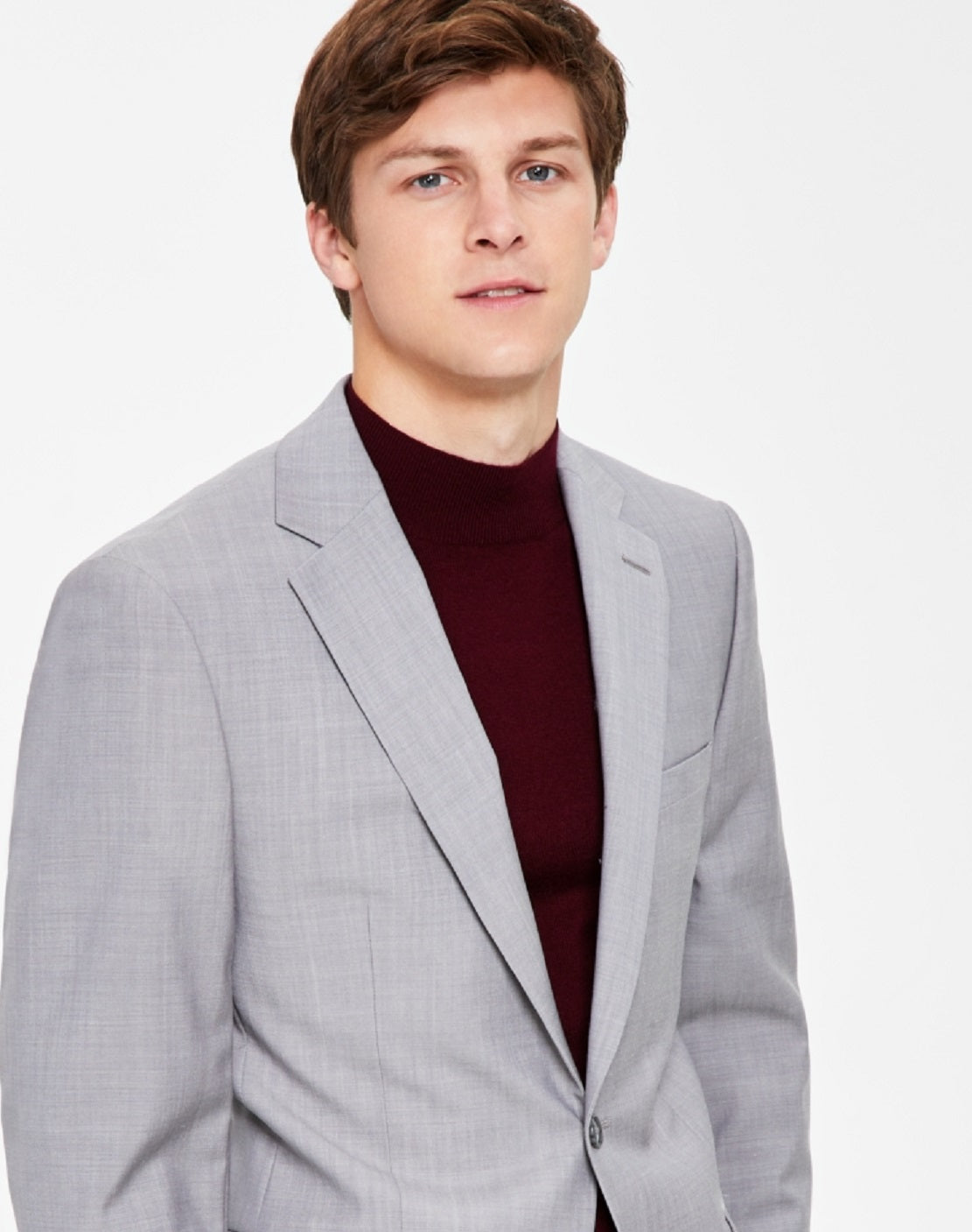 Calvin Klein Men's Infinite Stretch Solid Slim Fit Suit Jacket Gray Size 44