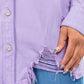 Trendsi - American Bazi Frayed Hem Distressed Denim Jacket