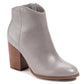 Lucca Lane Women's Kana Leather Round Toe Mid Calf Fashion Boots Gray Size 8