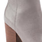 Lucca Lane Women's Kana Leather Round Toe Mid Calf Fashion Boots Gray Size 8