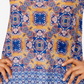 Ruby Rd. Women's Tile Border Sublimation Top Yellow Size Petite Small