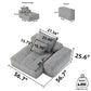 Modern Oversized Modular Sectional Sofa with Sparkling Chenille Fabric