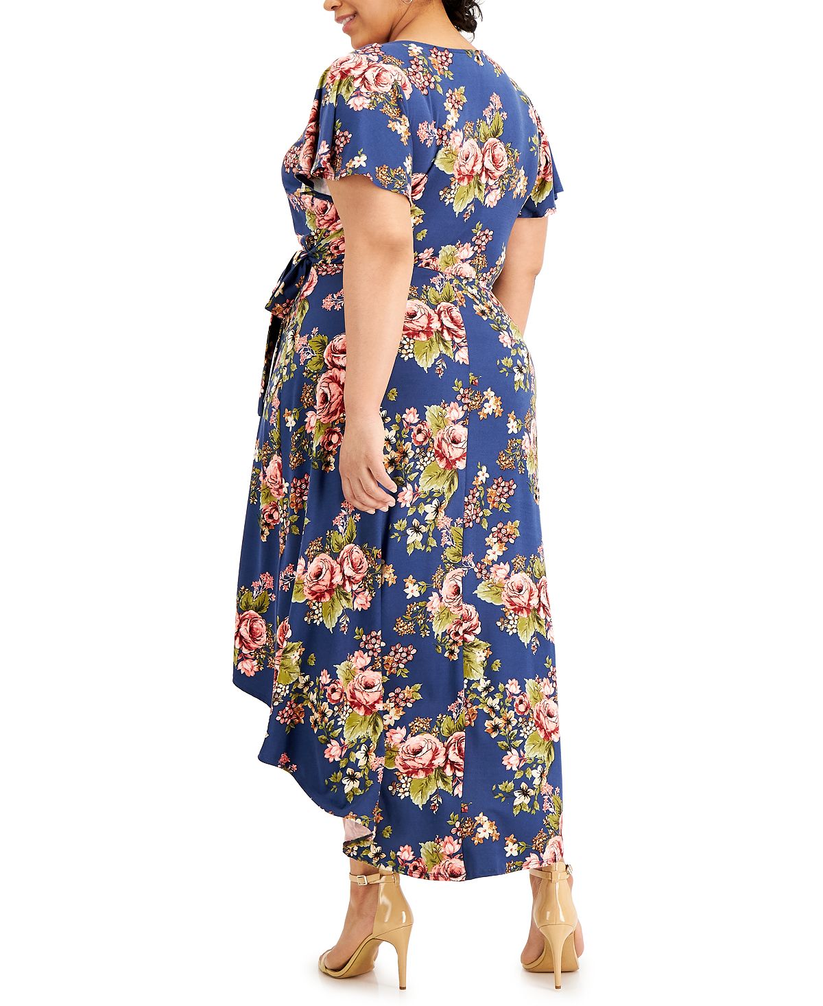 BCX Women's Trendy Plus High Low Dress Blue Size 2X