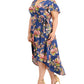 BCX Women's Trendy Plus High Low Dress Blue Size 2X