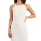 BCX Junior's Scalloped Low Back Bodycon Dress White Size X-Small
