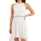 BCX Junior's Lace High Low Fit & Flare Dress White Size 5
