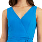 BCX Junior's Ruffle Hem Faux Wrap Dress Blue Size X-Large