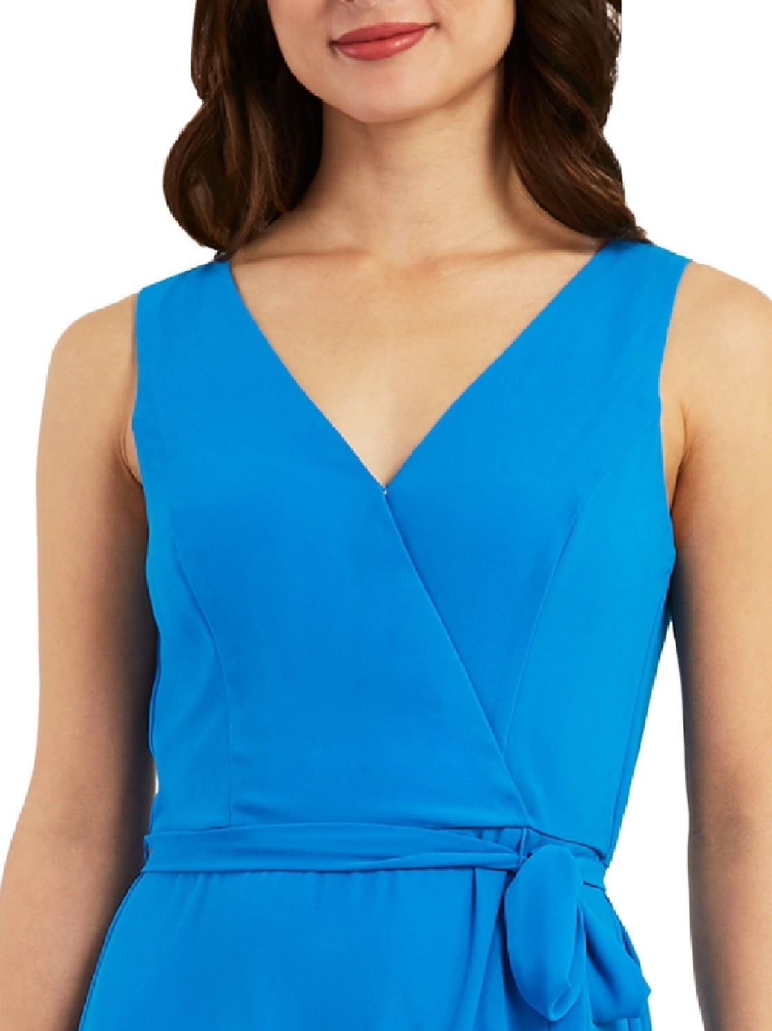 BCX Junior's Ruffle Hem Faux Wrap Dress Blue Size X-Large