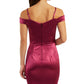 BCX Junior's Off The Shoulder Asymmetrical Dress Red Size 9