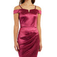BCX Junior's Off The Shoulder Asymmetrical Dress Red Size 9