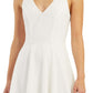 BCX Junior's Lace Trim Fit & Flare Dress White Size 1