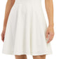 BCX Junior's Lace Trim Fit & Flare Dress White Size 1