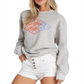 Women's Billabong Diamond Life Graphic Sweatshirt Gray Size S