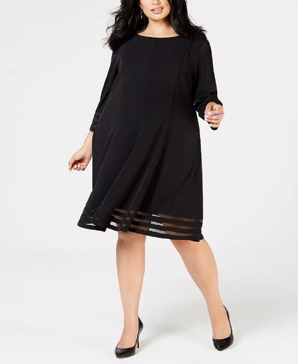 Jessica Howard Women's Fit & Flare Dress Black Size Petite Small