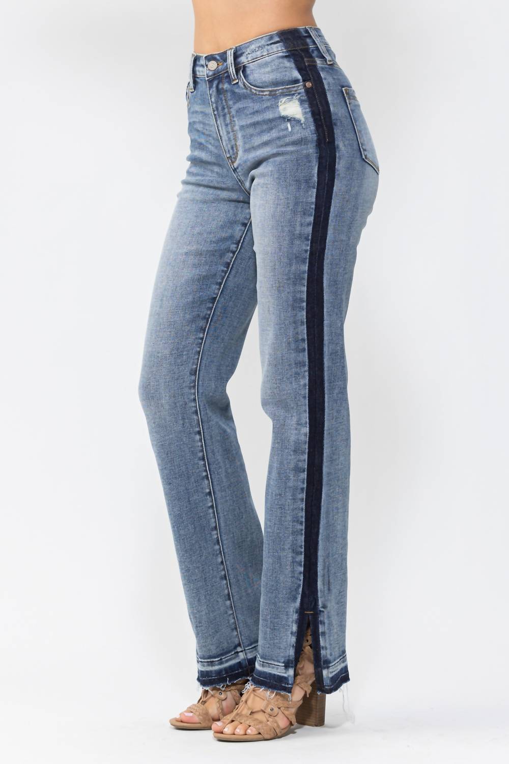 Judy Blue - High Waist Side Seam Detail Straight Leg