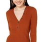 Parker Women's Henly Ribbed Knit Pullover Top Brown Size X-Large