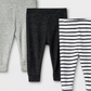 Cloud Island Baby 3pk Pull-On Pants Black/Gray Newborn