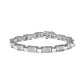 14K व्हाइट गोल्ड 2.00 कैरेट प्रिंसेस डायमंड इनविजिबल सेट लिंक ब्रेसलेट (H-I कलर, SI2-I1 क्लैरिटी) - 7"