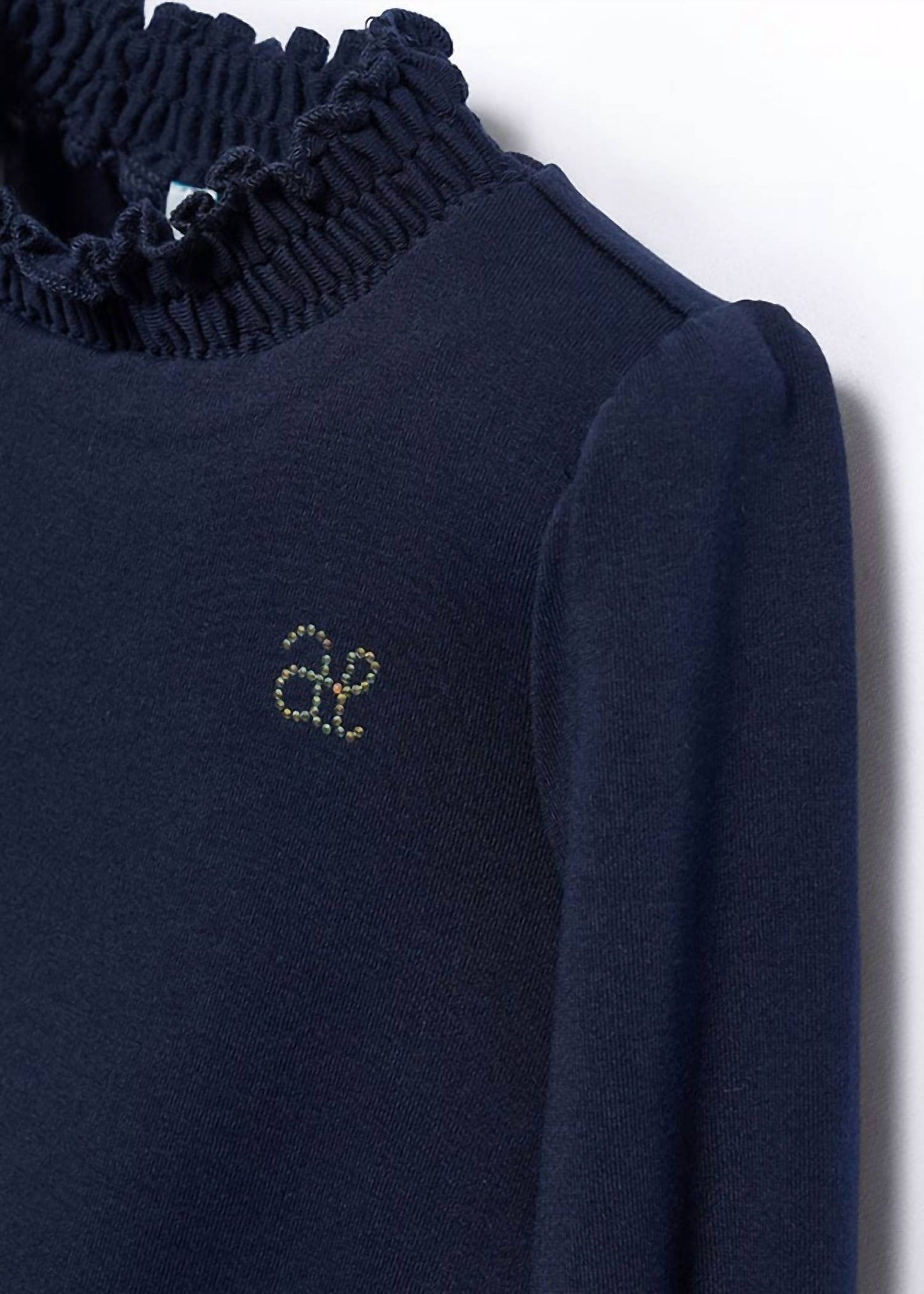Abel & Lula - Girl's Navy Blue Long Sleeve Mock Turtleneck