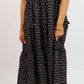 Entro - Floral Print Midi Dress With Pink Shoulder Ties