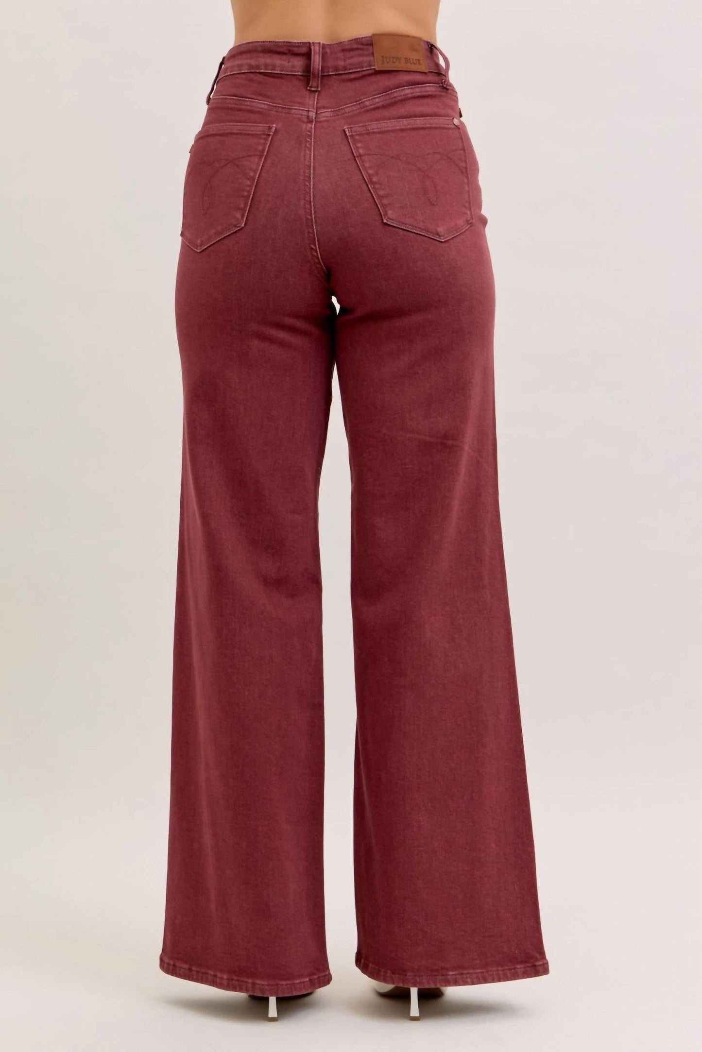 Judy Blue - High Waisted Retro Wide Leg With Twisted Seams Jeans