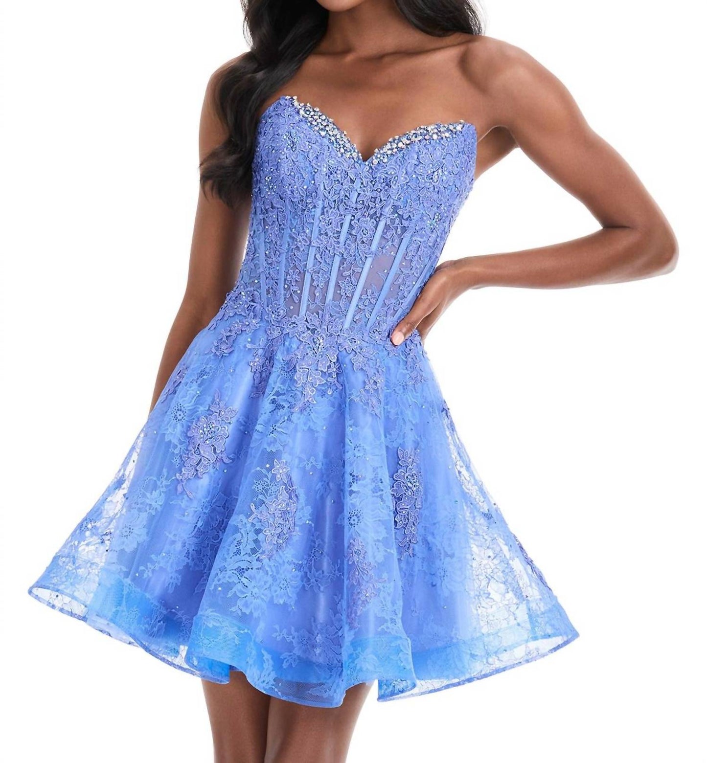 Ashleylauren - Strapless Sweetheart Mini Dress