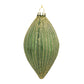 Ribbed Glass Ornament with Gold Accent (Set of 6)