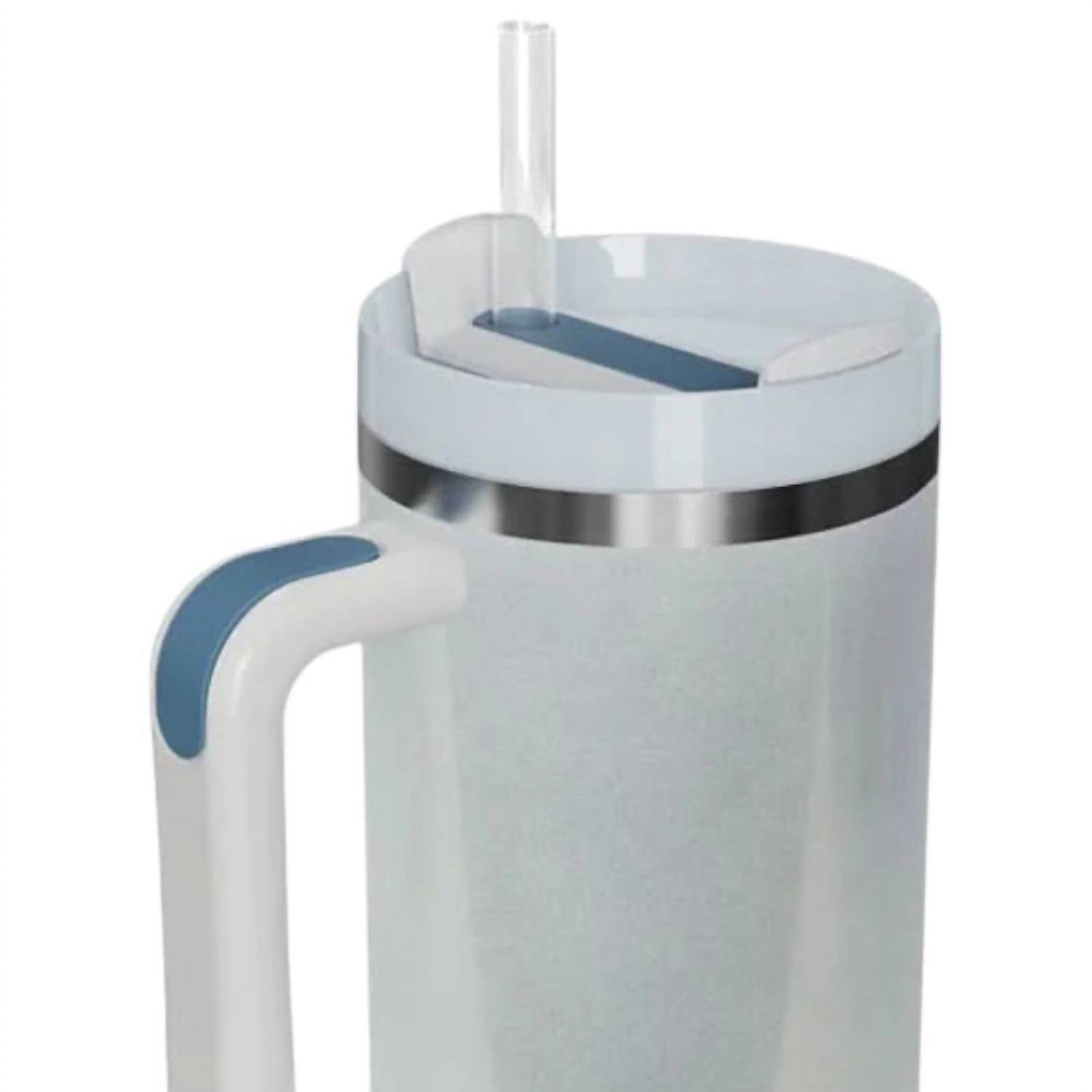 Trendsi - Stainless Steel Tumbler with Handle and Straw