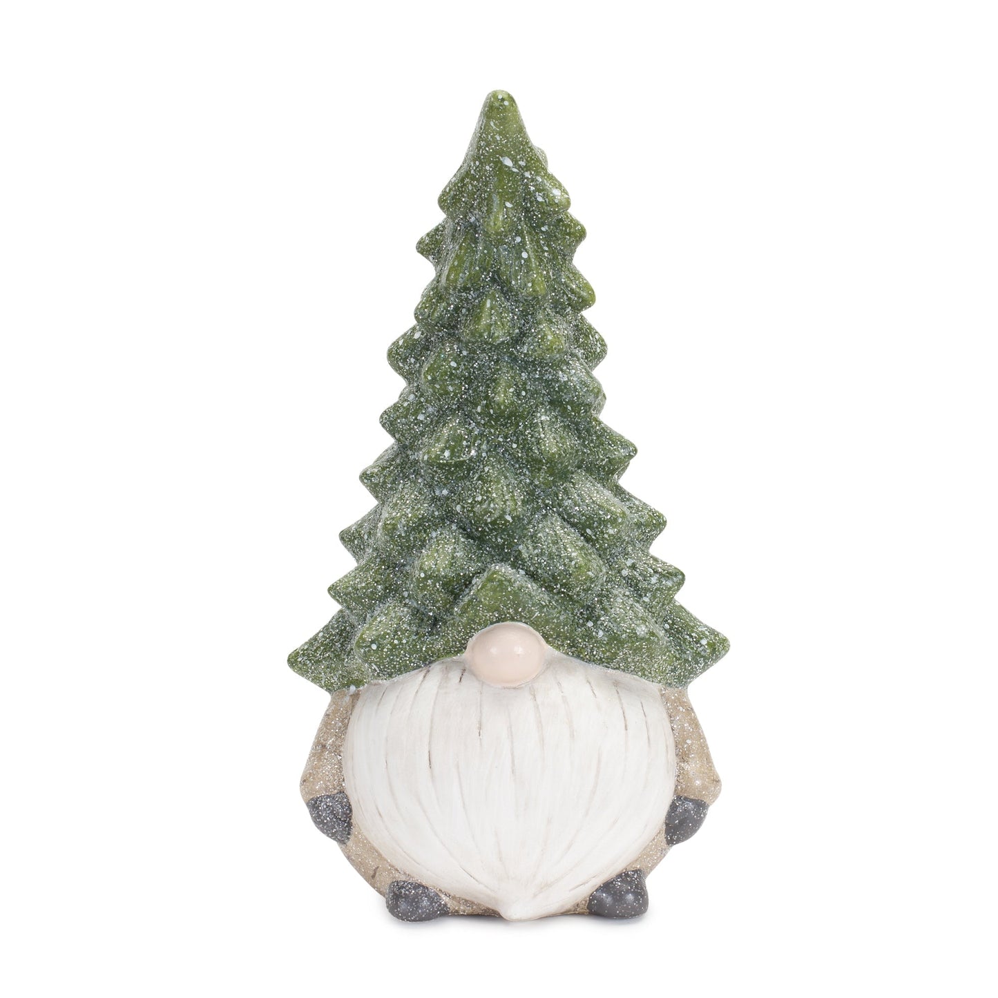 Terra Cotta Gnome Figurine with Pine Tree Hat (Set of 2)