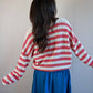 A.Ren - Balboa Avenue Striped Knit Cardigan