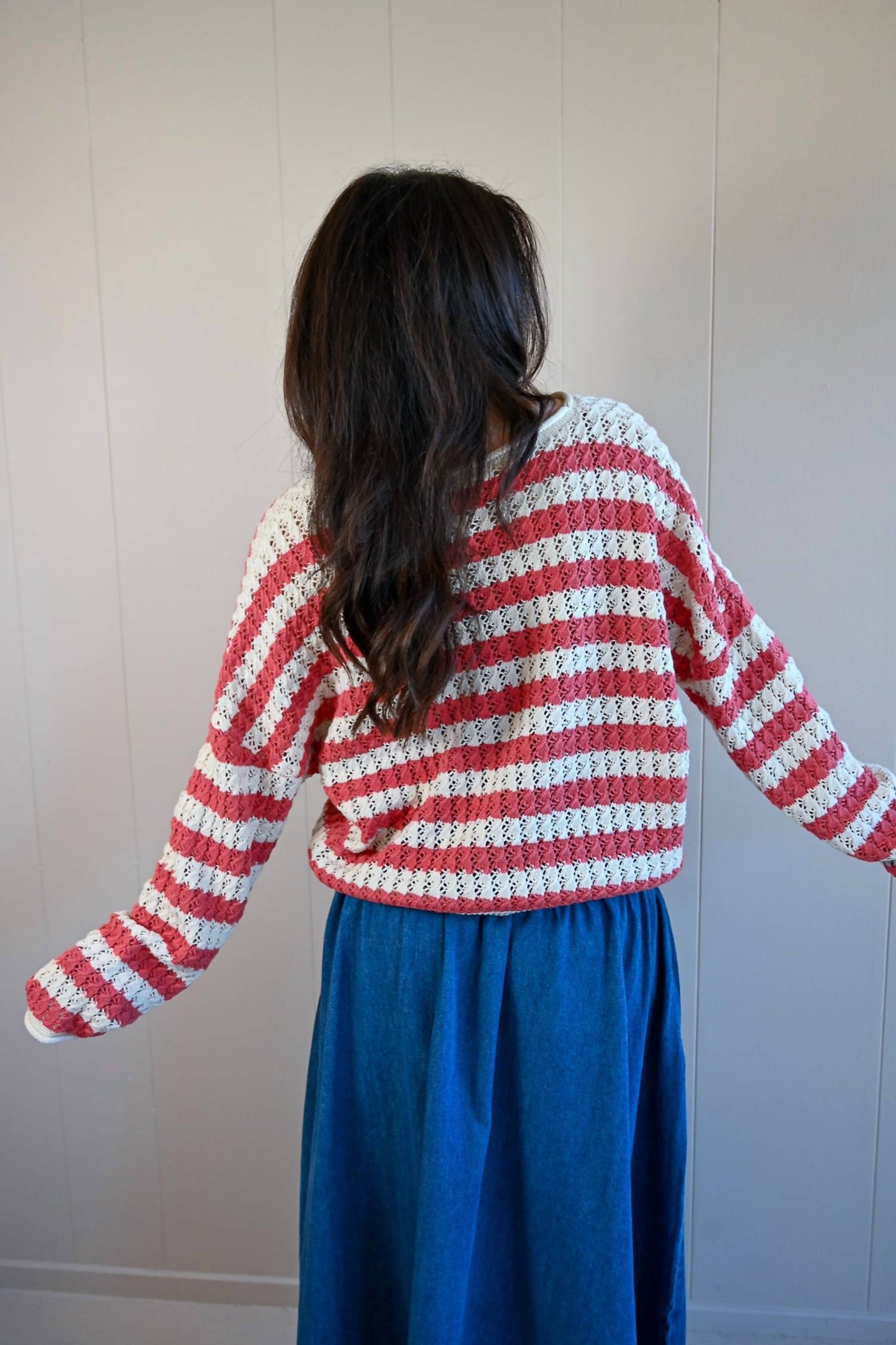 A.Ren - Balboa Avenue Striped Knit Cardigan