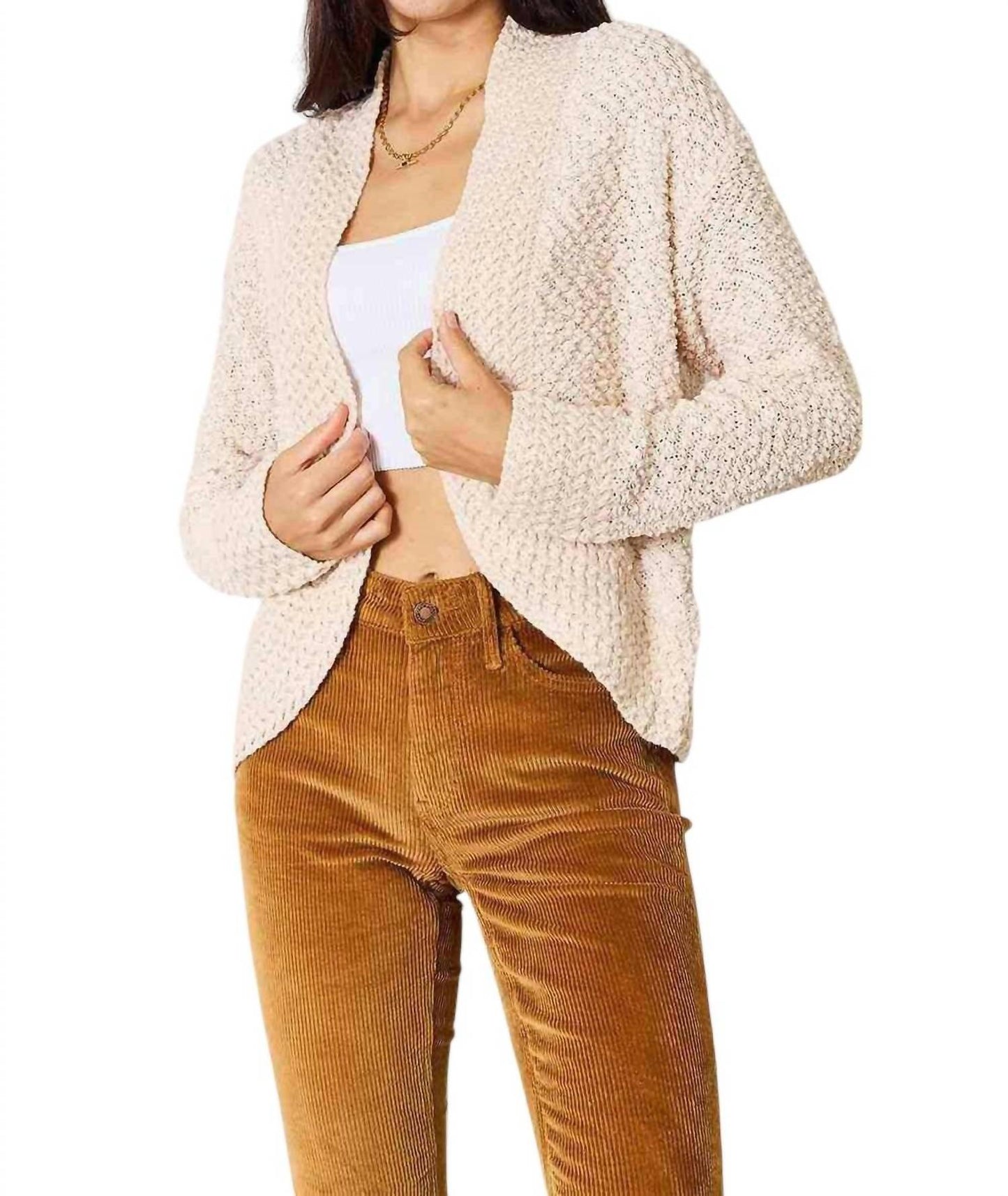 Double Take - Luxurious Knit Open Front Cardigan
