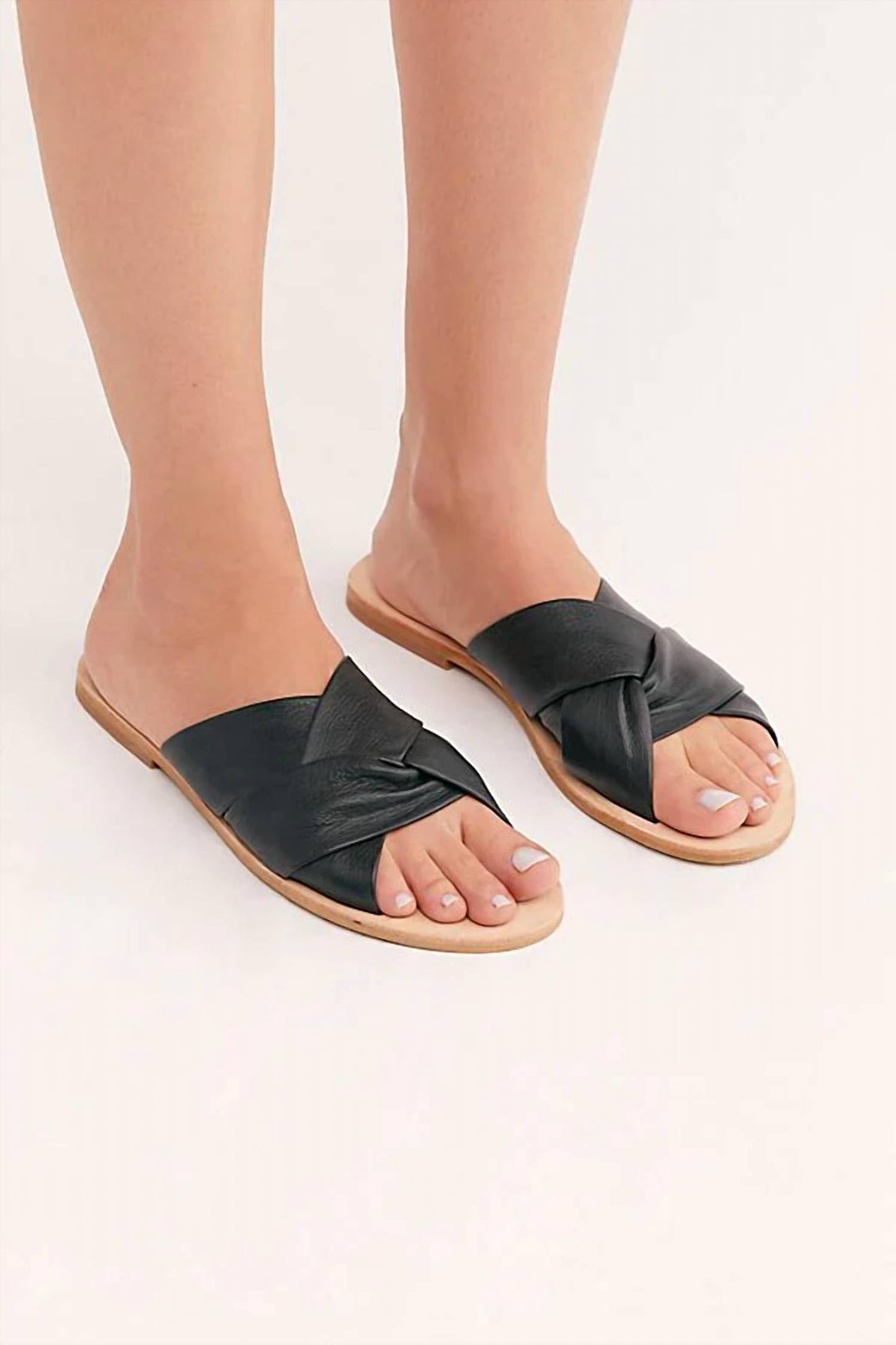 Free People - Women's Leather Crisscross Rio Vista Slides