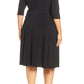 Kiyonna Women's Essential Wrap Dress Black Size 2X