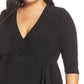 Kiyonna Women's Essential Wrap Dress Black Size 2X