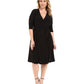 Kiyonna Women's Essential Wrap Dress Black Size 1X