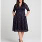 Kiyonna Women's Mon Cherie Lace Dress Purple Size 2X