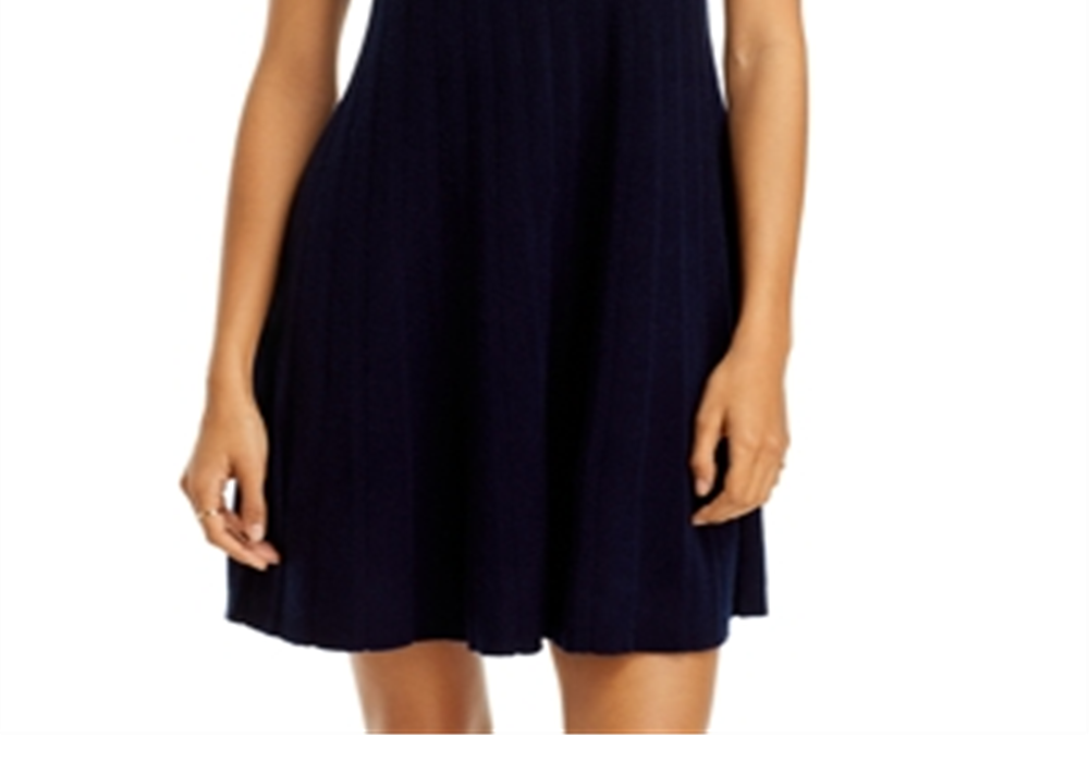 C by Bloomingdale's Cashmere Short Cashmere Dress Navy