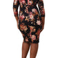Maree Pour Toi Women's Floral Lace Sheath Dress Black Size 20