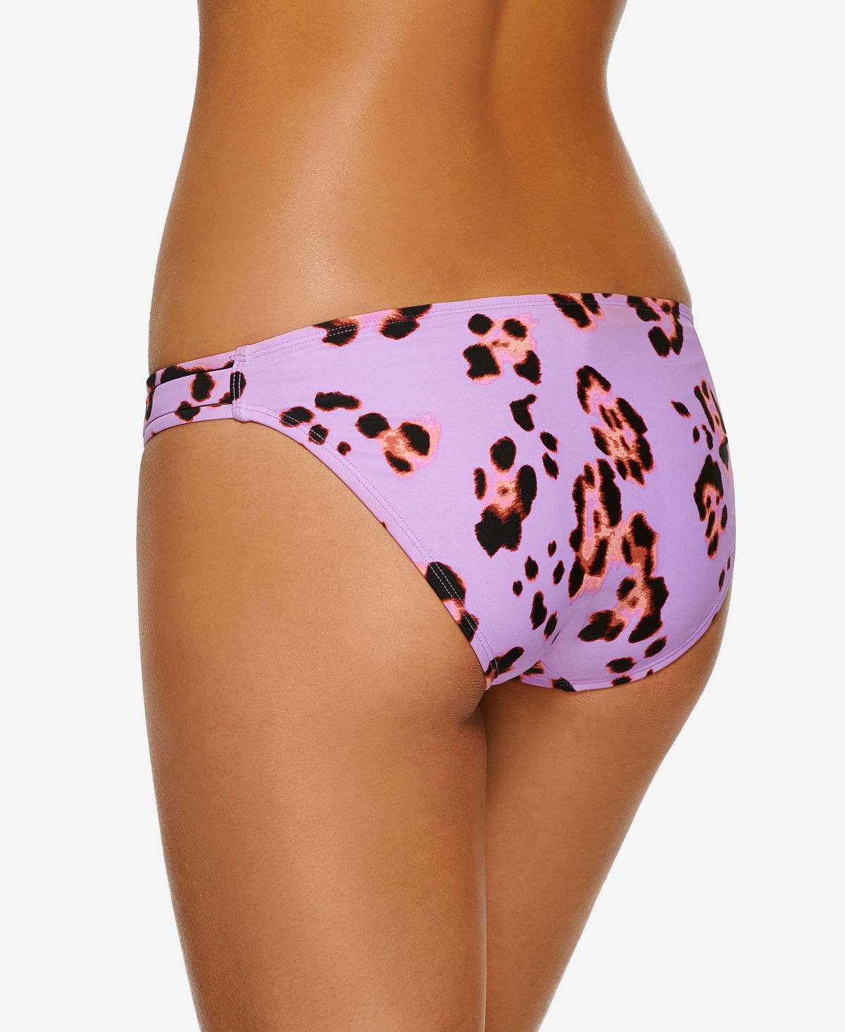 Hula Honey Junior's True Spots Hipster Bikini Swim Bottom Purple Size Medium