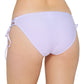 Hula Honey Women's Sailor Stripe Tie Hipster Bikini Bottoms Swimsuit Purple Size Small