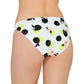 Hula Honey Junior's Citrus Geo Printed Hipster Bikini Bottoms Swimsuit White Size Medium